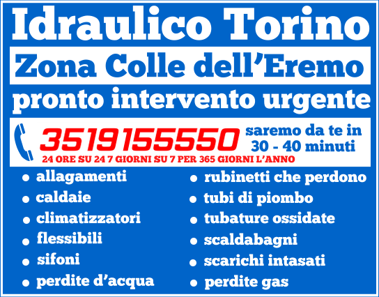 idraulico torino Zona Colle dell’Eremo idraulico torino Zona Colle dell’Eremo