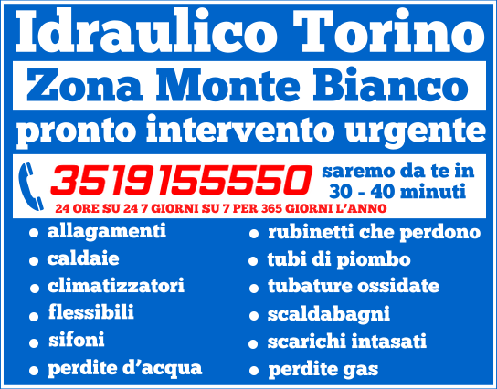 idraulico torino Zona Monte Bianco idraulico torino Zona Monte Bianco