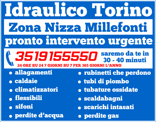 idraulico torino Zona Nizza Millefonti idraulico torino Zona Nizza Millefonti
