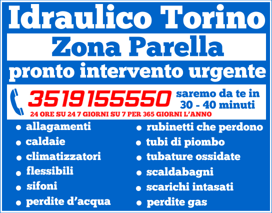 idraulico torino Zona Parella