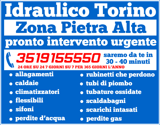 idraulico torino zona Pietra Alta