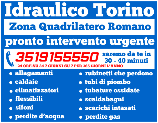idraulico torino Zona Quadrilatero Romano idraulico torino Zona Quadrilatero Romano