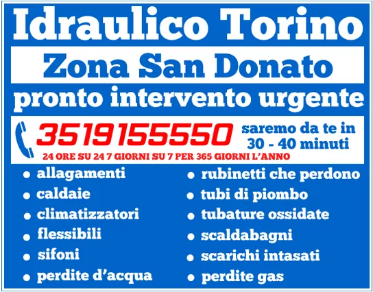 idraulico torino Zona San Donato