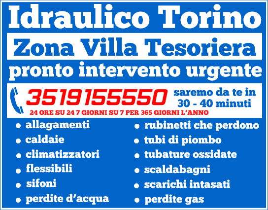 idraulico torino Zona Villa Tesoriera idraulico torino Zona Villa Tesoriera