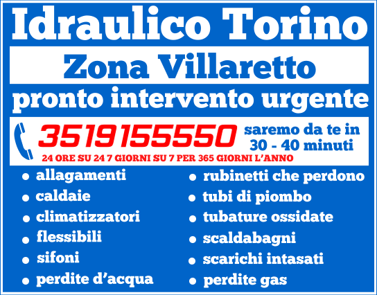 idraulico torino Zona Villaretto idraulico torino Zona Villaretto