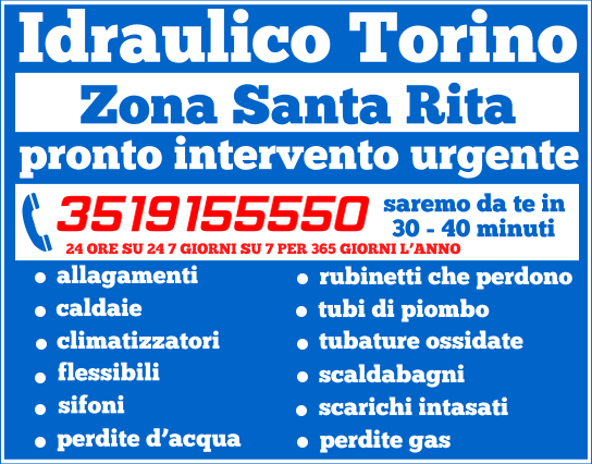 idraulico torino zona Santa Rita