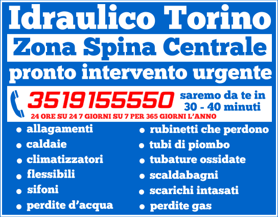idraulico torino zona Spina Centrale
